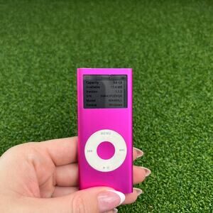 Apple iPod Nano 4th Gen 4GB Pink A1285 MP3 Player Tested Works w/ Cables